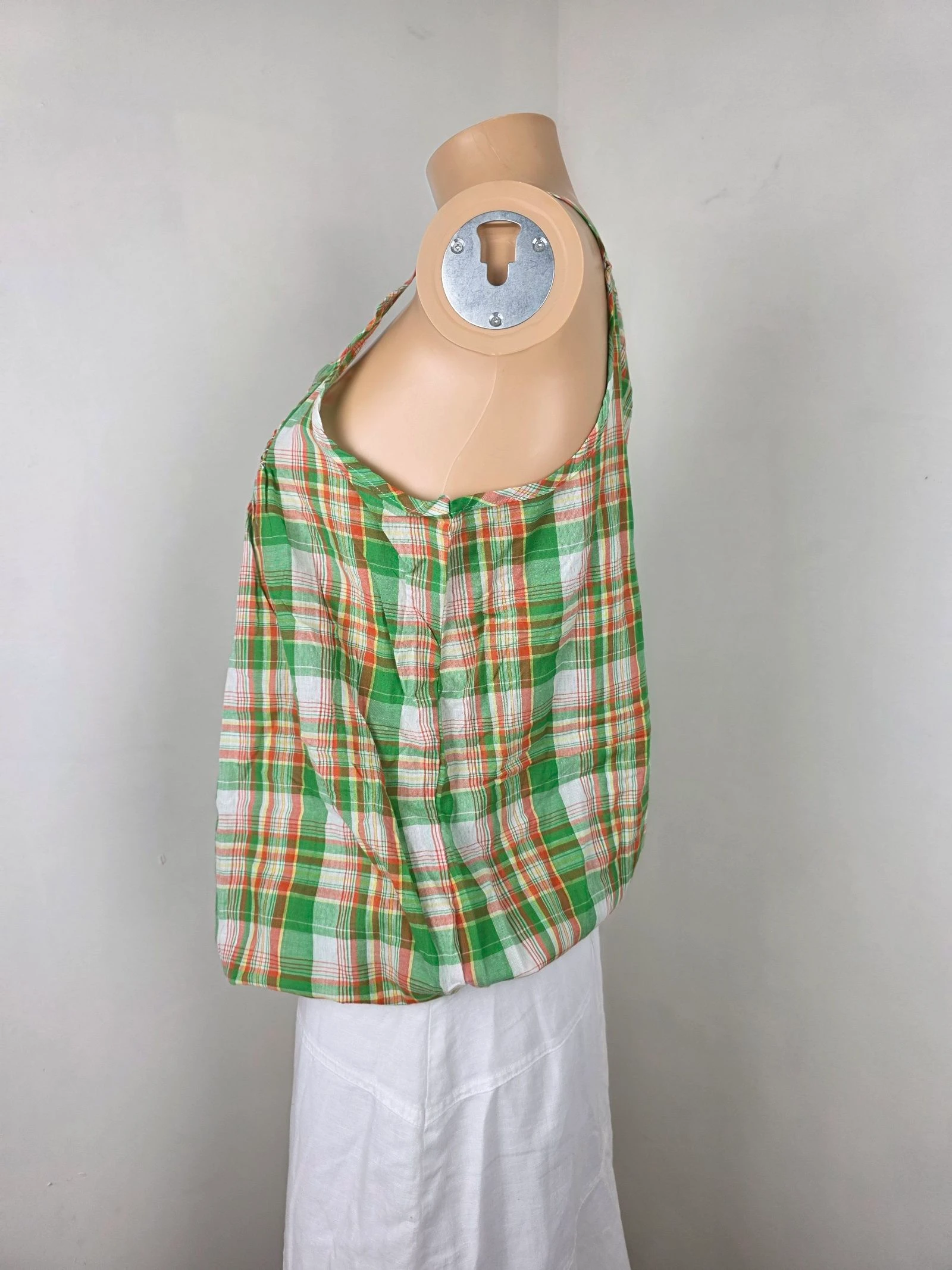 Top de alças / Blusa madras de algodão 🍒y2k vintage anos 2000🍒tamanho 40 – photo 3